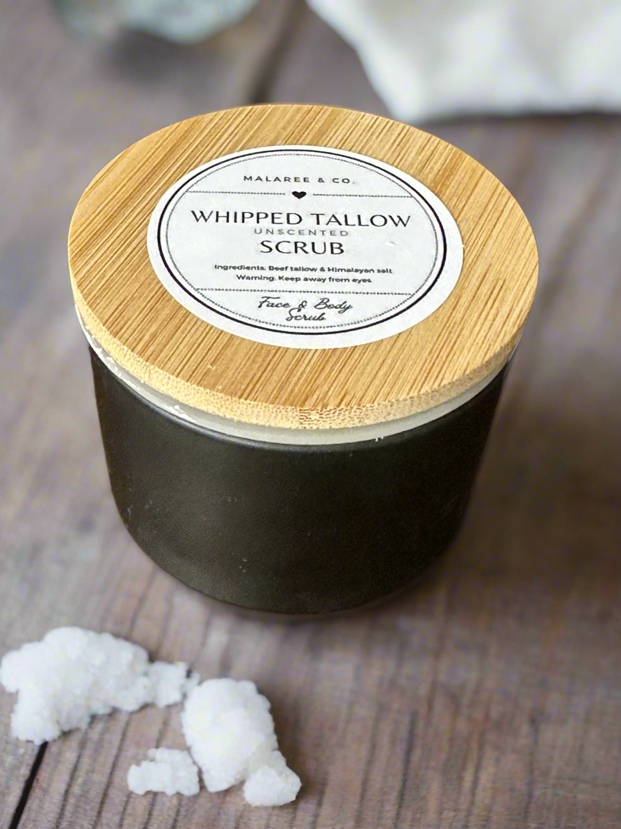 Tallow Salt Scrub {Unscented}